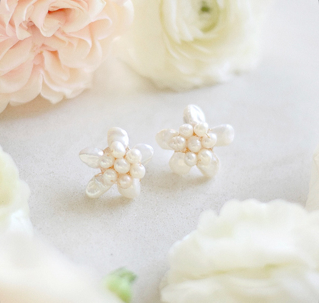 Pearl Floral Studs