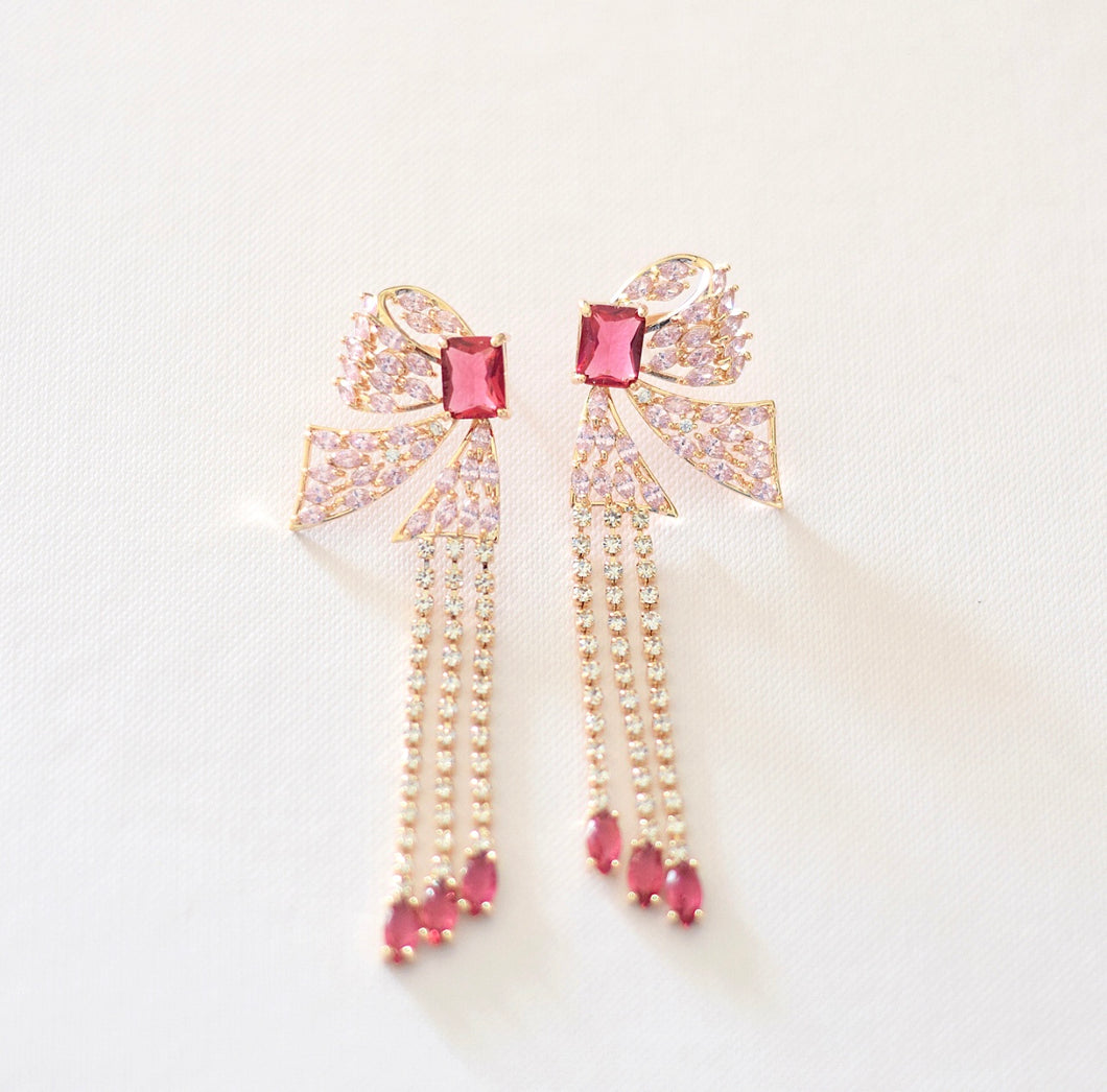 Embellished Half Bow Dangles