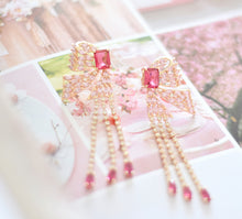 Load image into Gallery viewer, Embellished Half Bow Dangles
